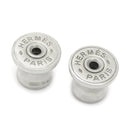 エルメス HERMES ポップアッシュ Hピアス ミニ ジョーヌスフルパールXシルバー メタル エナメル ピアス ミニポップ H型 新品 未使用