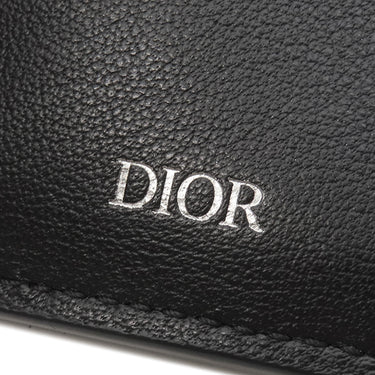 クリスチャン・ディオール Christian Dior CD Icon 三つ折りウォレット 2ESBC110CDI ブラック グレインドカーフスキン 三つ折り財布 シルバー金具 黒 コンパクトウォレット