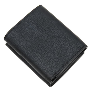 クリスチャン・ディオール Christian Dior CD Icon 三つ折りウォレット 2ESBC110CDI ブラック グレインドカーフスキン 三つ折り財布 シルバー金具 黒 コンパクトウォレット