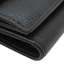 クリスチャン・ディオール Christian Dior CD Icon 三つ折りウォレット 2ESBC110CDI ブラック グレインドカーフスキン 三つ折り財布 シルバー金具 黒 コンパクトウォレット