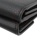 クリスチャン・ディオール Christian Dior CD Icon 三つ折りウォレット 2ESBC110CDI ブラック グレインドカーフスキン 三つ折り財布 シルバー金具 黒 コンパクトウォレット