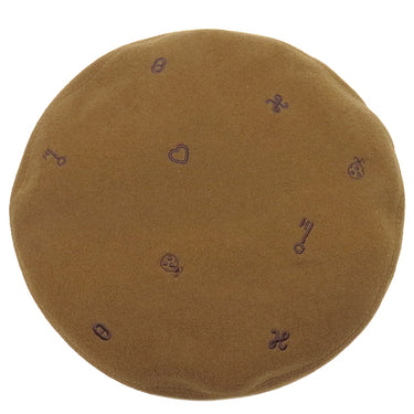 エルメス HERMES サントノーレ ブラウン カシミヤ 13207 ベレー帽 茶 パイピング