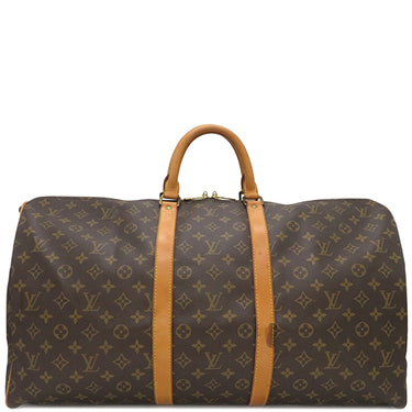 ルイヴィトン LOUIS VUITTON キーポル バンドリエール 55 M41414 モノグラム モノグラムキャンバス ボストンバッグ ゴールド金具 茶 鍵/パドロック欠品