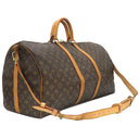 ルイヴィトン LOUIS VUITTON キーポル バンドリエール 55 M41414 モノグラム モノグラムキャンバス ボストンバッグ ゴールド金具 茶 鍵/パドロック欠品