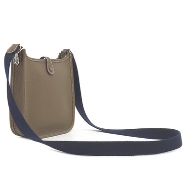 エルメス HERMES エヴリンTPM アマゾン エトゥープ×ブルーインディゴ トリヨンクレマンス ショルダーバッグ シルバー金具 新品 未使用 グレージュ