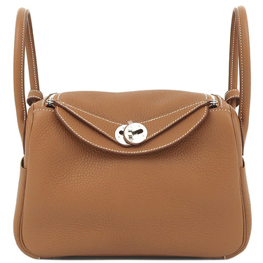 エルメス HERMES リンディ26 ゴールド トリヨンクレマンス 2WAYバッグ シルバー金具 新品 未使用 茶