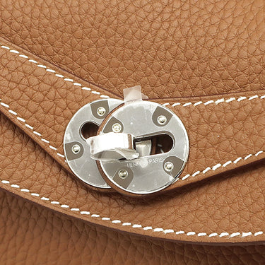 エルメス HERMES リンディ26 ゴールド トリヨンクレマンス 2WAYバッグ シルバー金具 新品 未使用 茶