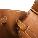 エルメス HERMES バーキン35 ゴールド ヴォーエプソン ハンドバッグ ゴールド金具 茶