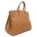 エルメス HERMES バーキン35 ゴールド ヴォーエプソン ハンドバッグ ゴールド金具 茶