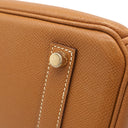 エルメス HERMES バーキン35 ゴールド ヴォーエプソン ハンドバッグ ゴールド金具 茶
