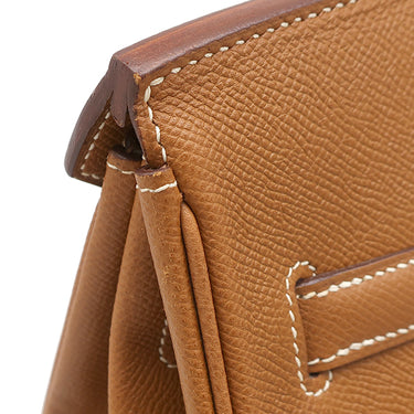 エルメス HERMES バーキン35 ゴールド ヴォーエプソン ハンドバッグ ゴールド金具 茶