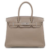 エルメス HERMES バーキン30 エトゥープ トリヨンクレマンス ハンドバッグ シルバー金具 グレージュ