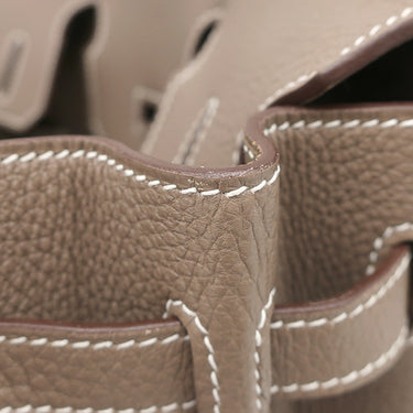 エルメス HERMES バーキン30 エトゥープ トリヨンクレマンス ハンドバッグ シルバー金具 グレージュ