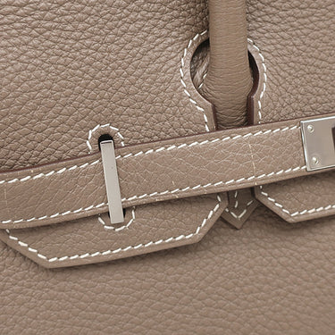 エルメス HERMES バーキン30 エトゥープ トリヨンクレマンス ハンドバッグ シルバー金具 グレージュ