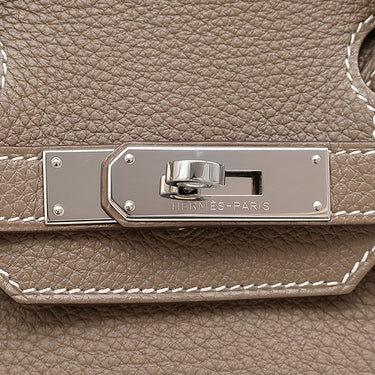 エルメス HERMES バーキン30 エトゥープ トリヨンクレマンス ハンドバッグ シルバー金具 グレージュ