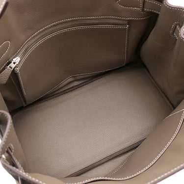 エルメス HERMES バーキン30 エトゥープ トリヨンクレマンス ハンドバッグ シルバー金具 グレージュ