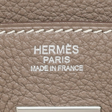 エルメス HERMES バーキン30 エトゥープ トリヨンクレマンス ハンドバッグ シルバー金具 グレージュ