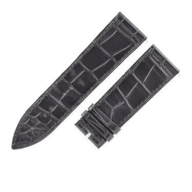 フランクミュラー FRANCK MULLER ロングアイランド(1100/1150/1200)用 クロコバンド ブラック クロコダイル 腕時計パーツ 未使用 純正 替え ベルト マット 24mm ブラック 黒