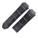 ウブロ HUBLOT クラシックフュージョン 521用 クロコ×ラバーバンド ブラック クロコダイル ラバー 腕時計パーツ 純正 替え ベルト ストラップ 26mm ブラック 黒