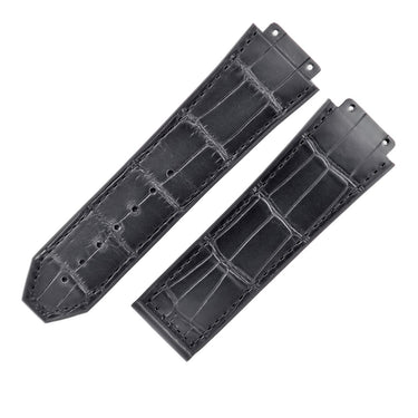 ウブロ HUBLOT クラシックフュージョン 521用 クロコ×ラバーバンド ブラック クロコダイル ラバー 腕時計パーツ 純正 替え ベルト ストラップ 26mm ブラック 黒