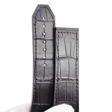 ウブロ HUBLOT クラシックフュージョン 521用 クロコ×ラバーバンド ブラック クロコダイル ラバー 腕時計パーツ 純正 替え ベルト ストラップ 26mm ブラック 黒