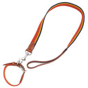 エルメス HERMES 犬用リード ロカバール 犬用首輪 ロカバール3 ダークアイリッシュ ウール ナイロン ブライドルレザー 小物 シルバー金具 茶 赤 黄色 紺 メタルループ欠品