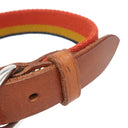 エルメス HERMES 犬用リード ロカバール 犬用首輪 ロカバール3 ダークアイリッシュ ウール ナイロン ブライドルレザー 小物 シルバー金具 茶 赤 黄色 紺 メタルループ欠品