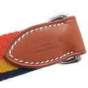 エルメス HERMES 犬用リード ロカバール 犬用首輪 ロカバール3 ダークアイリッシュ ウール ナイロン ブライドルレザー 小物 シルバー金具 茶 赤 黄色 紺 メタルループ欠品