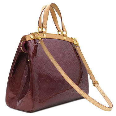ルイヴィトン LOUIS VUITTON ブレアMM M91690 ルージュフォーヴィスト モノグラムヴェルニ 2WAYバッグ ゴールド金具 赤紫 ハンドバッグ ショルダー