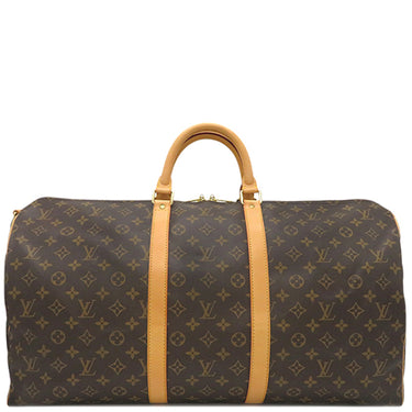 ルイヴィトン LOUIS VUITTON キーポル バンドリエール 55 M41414 モノグラム モノグラムキャンバス ボストンバッグ ゴールド金具 茶 鍵・パドロック欠品