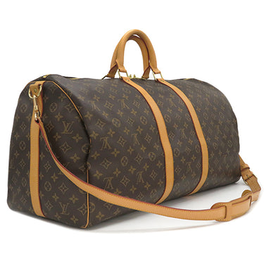 ルイヴィトン LOUIS VUITTON キーポル バンドリエール 55 M41414 モノグラム モノグラムキャンバス ボストンバッグ ゴールド金具 茶 鍵・パドロック欠品