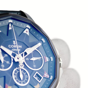 腕時計 コルム CORUM アドミラル レジェンド 42 クロノグラフ 984.113.20/0F03 AB12 自動巻き メンズ ブルーPVD デイト 信号旗 12角形