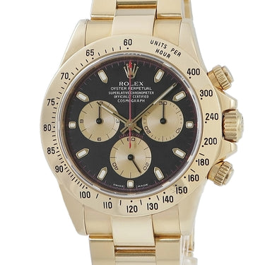 腕時計 ロレックス ROLEX コスモグラフ デイトナ ポール ニューマン 116528 Y番 自動巻き メンズ Y番 K18YG無垢 ブラック 金目 赤針