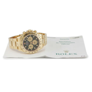 腕時計 ロレックス ROLEX コスモグラフ デイトナ ポール ニューマン 116528 Y番 自動巻き メンズ Y番 K18YG無垢 ブラック 金目 赤針