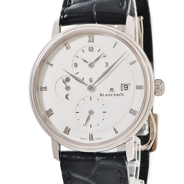 腕時計 ブランパン BLANCPAIN ヴィルレ ダブルタイムゾーン 6260-1542-55B 自動巻き メンズ K18WG無垢 ホワイト ナイト&デイ表示