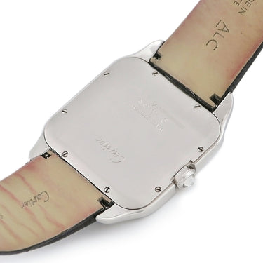 カルティエ Cartier サントス デュモン LM WH100651 手巻き メンズ K18WG無垢 純正ダイヤ スクエア アイボリー ローマン