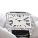 カルティエ Cartier サントス デュモン LM WH100651 手巻き メンズ K18WG無垢 純正ダイヤ スクエア アイボリー ローマン