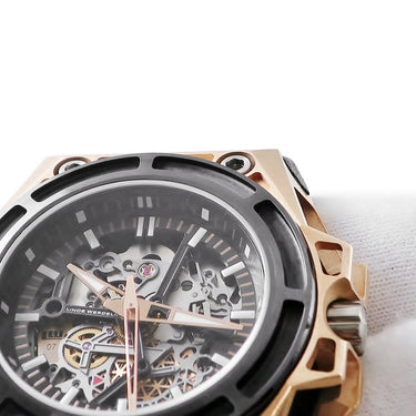 腕時計 リンデ ヴェルデリン LINDE WERDELIN スパイドライト ゴールド SLTGC2 自動巻き メンズ K18RG×TI スケルトン 限定