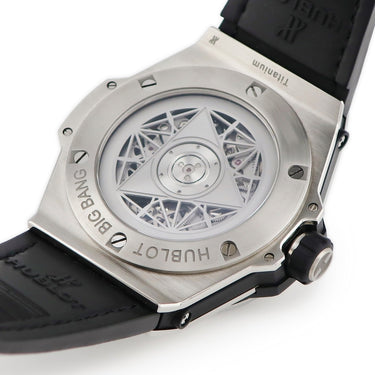 ウブロ HUBLOT ビッグバン サンブルー チタニウム パヴェ 415.NX.1112.VR.1704.MXM17 自動巻き メンズ 純正ダイヤ ブラック