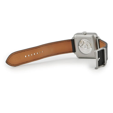 腕時計 エルメス HERMES カレ アッシュ T12.710 自動巻き メンズ ブラック アラビア スクエア