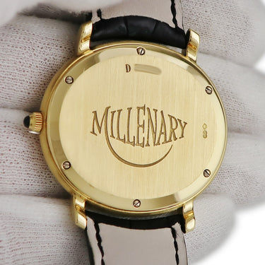 腕時計 オーデマピゲ AUDEMARS PIGUET ミレネリー 14908BA.OO.D001CR.02 自動巻き メンズ OH済 K18YG無垢 アイボリー ローマン デイト