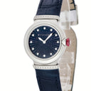 腕時計 ブルガリ BVLGARI ルチェア LUVCHEA 103617 LU28S クオーツ レディース 純正ダイヤ アベンチュリン ダークブルー ラウンド