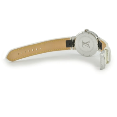 腕時計 ルイヴィトン LOUIS VUITTON タンブール ムーンディヴァイン QA095 クオーツ レディース 純正ダイヤ モノグラム ブルー