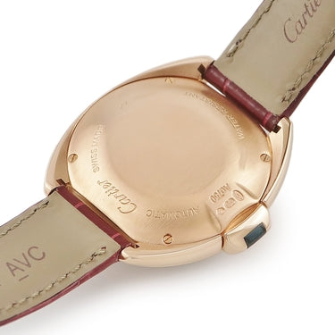 腕時計 カルティエ Cartier クレ ドゥ カルティエ WJCL0016 自動巻き レディース K18PG無垢 純正ダイヤ ローマン デイト 青針