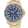 腕時計 ロレックス ROLEX サブマリーナー デイト 116618GLB V番 自動巻き メンズ V番 K18YG無垢 純正8Pダイヤ ブルー ベンツ針