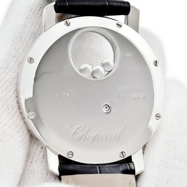 腕時計 ショパール CHOPARD ハッピーダイヤモンド ハッピーサン 207469 クオーツ メンズ K18WG無垢 純正ダイヤ シェル ラウンド