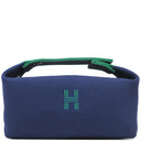 エルメス HERMES ブリッド ア ブラック PM マリン トワルアッシュ ポーチ シルバー金具 新品 未使用 紺 ハンドバッグ バニティバッグ