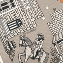 エルメス HERMES カレ55 CARRE グリサンドル×オレンジ×ブラック シルク スカーフ 新品 未使用【HERMES-PARIS STATION/パリステーション】