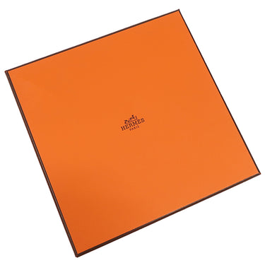 エルメス HERMES カレ55 CARRE グリサンドル×オレンジ×ブラック シルク スカーフ 新品 未使用【HERMES-PARIS STATION/パリステーション】