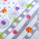 エルメス HERMES カレ70 CARRE オレンジ×ブラック×マルチカラー シルク アセテート スカーフ 【SANGLES EN ZIGZAG BANDANA/ジグザグのサングル】